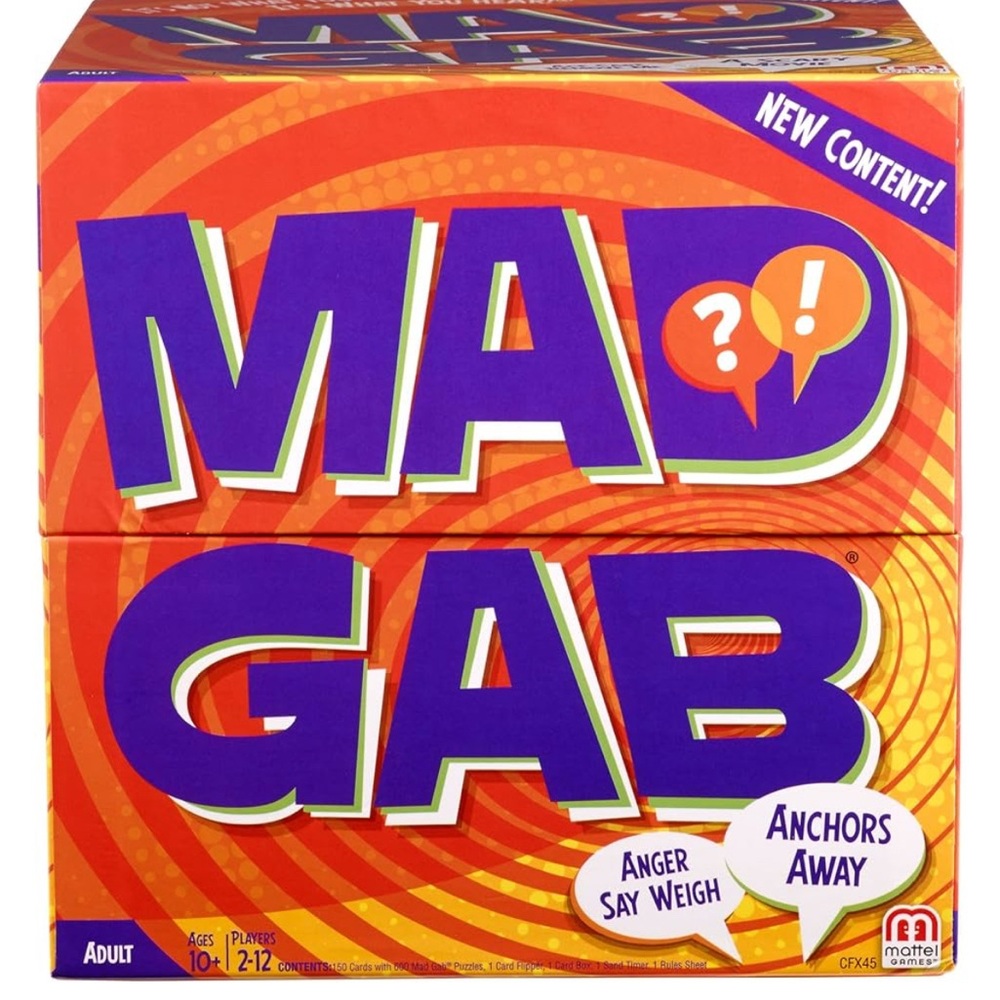 Mattel Mad Gab Game - Vibrant Orange